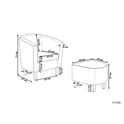 Beliani Cocktailstoel HOLDEN - Groen Polyester -Fauteuilwinkel 00019541285e4a35b0061cdbae70a4d7
