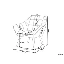 Beliani Clubfauteuil KARIS - Blauw Fluweel -Fauteuilwinkel 000d3325b7354ab1a7b2a7abeb2dc639