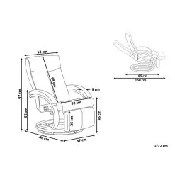 Beliani TV-fauteuil MIGHT - Zwart Kunstleer -Fauteuilwinkel 0d1e5ae9ae6b4dd1a07a5e4ae4ec20ac