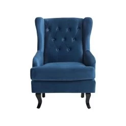 Beliani Fauteuil ALTA - Blauw Fluweel -Fauteuilwinkel 0e718373392640d182bb8b0ea9dc87dc
