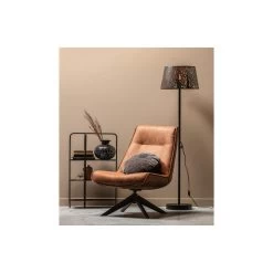 WOOOD Draaifauteuil Skyler - Kunstleer - Cognac - 94x67x85 -Fauteuilwinkel 1000013720 0102