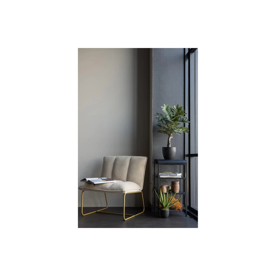 WOOOD Fie Fauteuil - Ribstof - Zand - 77x64x71 4 WOOOD Fie Fauteuil - Ribstof - Zand - 77x64x71 - Afbeelding 2