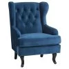 Beliani Fauteuil ALTA - Blauw Fluweel 1 Beliani Fauteuil ALTA - Blauw Fluweel -Fauteuilwinkel 1000014192