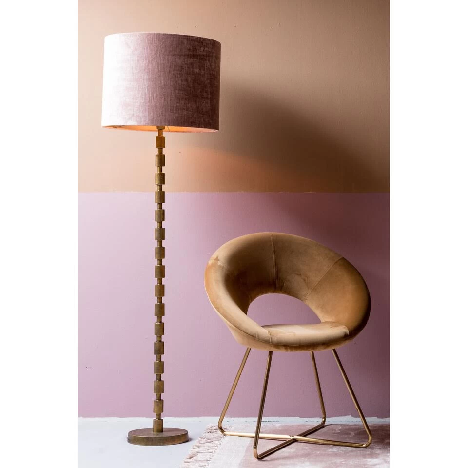 Stoel Charlie - Karamel/Goud - Velvet 5 Stoel Charlie - Karamel/Goud - Velvet - Afbeelding 3