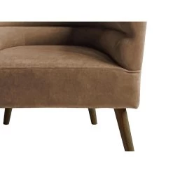 Leitmotiv Stoel Explicit - Suede Look Chocolade Bruin - 74x71x74cm -Fauteuilwinkel 1000023396 0111