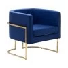 Beliani Fauteuil SIRKKA - Blauw Fluweel