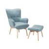 Beliani Fauteuil VEJLE - Blauw Polyester 2 Beliani Fauteuil VEJLE - Blauw Polyester -Fauteuilwinkel 1000027714