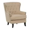 Beliani Fauteuil VIBORG - Beige Polyester -Fauteuilwinkel 1000027726