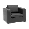 Beliani Fauteuil HELSINKI - Zwart Leer -Fauteuilwinkel 1000027756