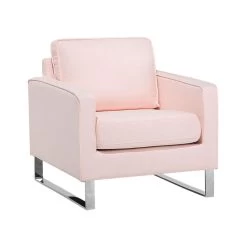 Beliani Fauteuil VIND - Roze Polyester