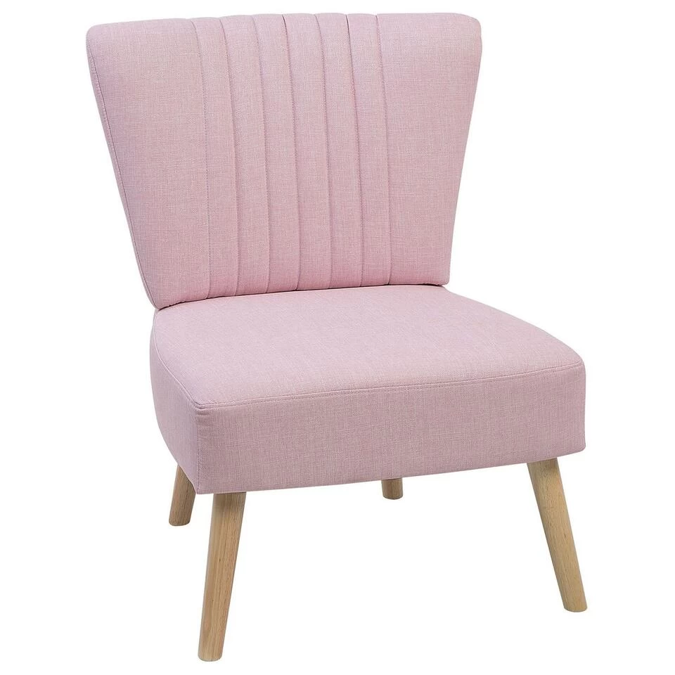 Beliani Fauteuil VAASA - Roze Polyester 3 Beliani Fauteuil VAASA - Roze Polyester