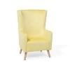 Beliani Oorfauteuil ONEIDA - Geel Fluweel 1 Beliani Oorfauteuil ONEIDA - Geel Fluweel -Fauteuilwinkel 1000027802