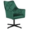 Beliani Fauteuil VAKSALA - Groen Fluweel -Fauteuilwinkel 1000027818