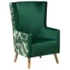 Beliani Oorfauteuil ONEIDA - Groen Fluweel -Fauteuilwinkel 1000027819