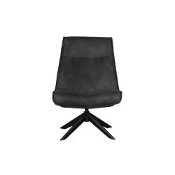 WOOOD Skyler Draaifauteuil - Kunstleer - Zwart - 94x67x85 -Fauteuilwinkel 1000031095 0102