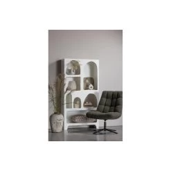 WOOOD Job Draaifauteuil - Teddy - Groen - 101x70x85 -Fauteuilwinkel 1000031099 0102