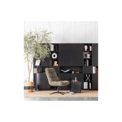 WOOOD Job Draaifauteuil - Teddy - Groen - 101x70x85 -Fauteuilwinkel 1000031099 0103