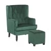 Beliani Fauteuil SANDSET - Groen Fluweel 2 Beliani Fauteuil SANDSET - Groen Fluweel -Fauteuilwinkel 1000038679