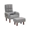 Beliani Fauteuil OLAND - Grijs Polyester -Fauteuilwinkel 1000038680