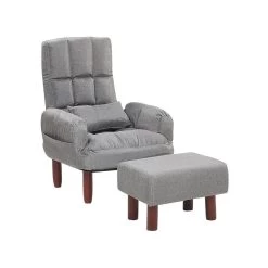 Beliani Fauteuil OLAND - Grijs Polyester
