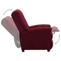 VidaXL Fauteuil Verstelbaar Elektrisch Stof Wijnrood -Fauteuilwinkel 1000041958 0102