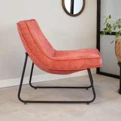 Fauteuil Lowen Velvet Roze - Stof - Roze -Fauteuilwinkel 1000041960 0102