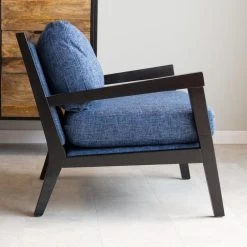 Industriële Fauteuil Morris Stof Blauw - Stof - Blauw -Fauteuilwinkel 1000041981 0102