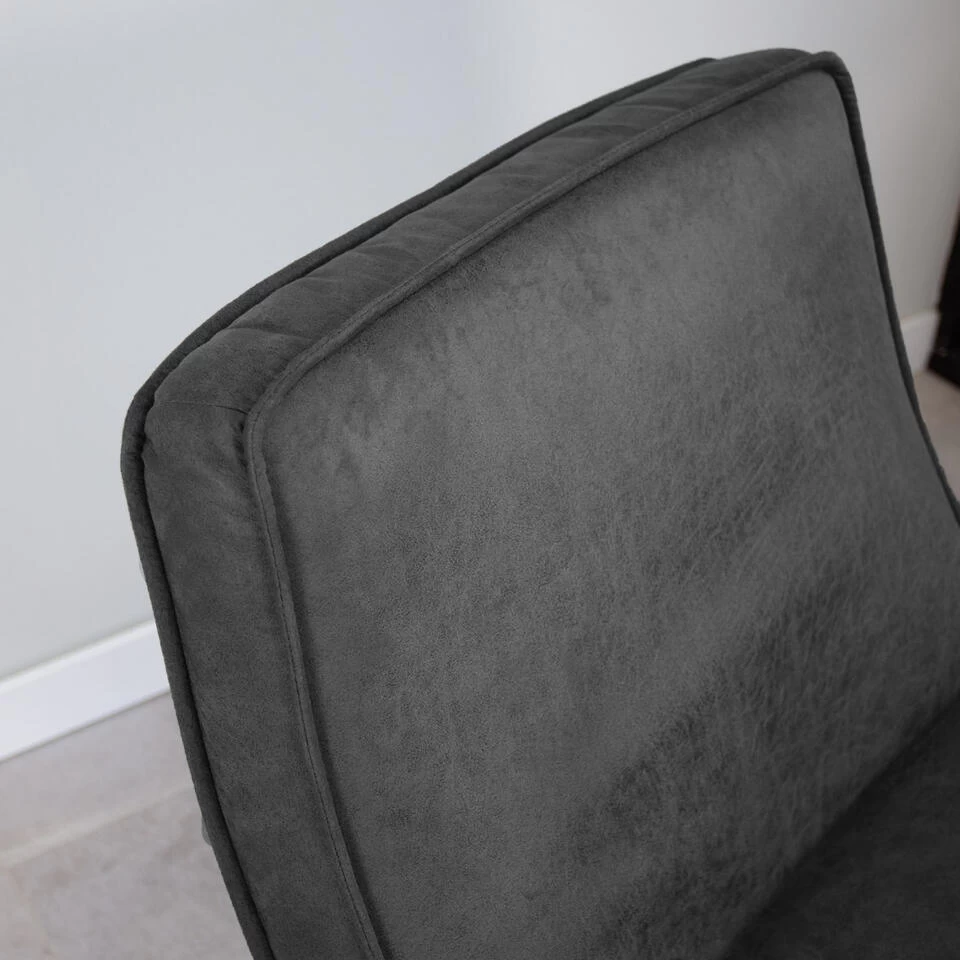 Industriële Fauteuil Antraciet Lowen Eco Leer - Leder - Grijs 6 Industriële Fauteuil Antraciet Lowen Eco Leer - Leder - Grijs - Afbeelding 4