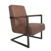 Industriële Leren Fauteuil Taupe Tiger - Leder - Taupe