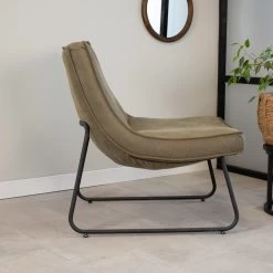 Industriële Fauteuil Groen Lowen Eco Leer - Leder - Groen -Fauteuilwinkel 1000049293 0102