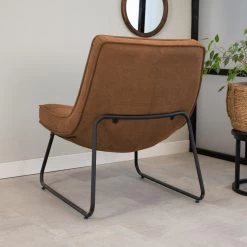 Industriële Fauteuil Cognac Lowen Eco Leer - Leder - Bruin 7 Industriële Fauteuil Cognac Lowen Eco Leer - Leder - Bruin -Fauteuilwinkel 1000049297 0102