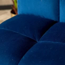 Velvet Fauteuil Maud Donkerblauw - Stof - Blauw -Fauteuilwinkel 1000058494 0103