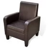VidaXL Fauteuil Kunstleer Bruin -Fauteuilwinkel 1000059153