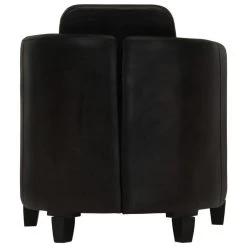 VidaXL Fauteuil Echt Leer Zwart -Fauteuilwinkel 1000059161 0103