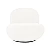 Giga Meubel Draaifauteuil Teddy Wit - Zithoogte 44cm - Fauteuil Swivel -Fauteuilwinkel 1000060443