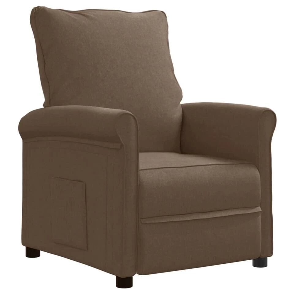 VidaXL Recliner Stof Bruin 3 VidaXL Recliner Stof Bruin