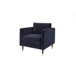 Fauteuil Velvet Blauw Brooklyn - Stof - Blauw -Fauteuilwinkel 1000062441 0101