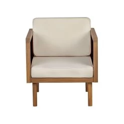 Beliani Fauteuil BARATTI - Lichte Houtkleur Acaciahout