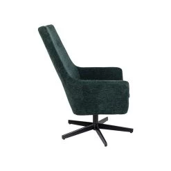 Giga Meubel Fauteuil Ribstof Groen - 79x76x98cm - Stoel Bruno -Fauteuilwinkel 1000068561 0103