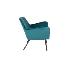 Giga Meubel Fauteuil Velvet Blauw - Zithoogte 42cm - Stoel Bon -Fauteuilwinkel 1000068562 0102
