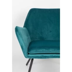 Giga Meubel Fauteuil Velvet Blauw - Zithoogte 42cm - Stoel Bon -Fauteuilwinkel 1000068562 0103