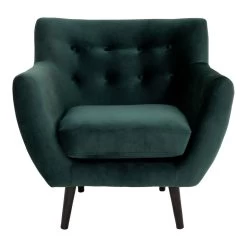 Giga Meubel Fauteuil Stof Donkergroen - Zithoogte 43cm - Stoel Monte -Fauteuilwinkel 1000068611 0102