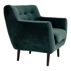 Giga Meubel Fauteuil Stof Donkergroen - Zithoogte 43cm - Stoel Monte -Fauteuilwinkel 1000068611 0103