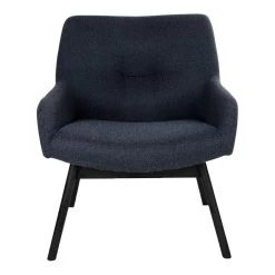 Giga Meubel Loungestoel Stof Donkergrijs/Zwart - Zithoogte 40cm -Fauteuilwinkel 1000069892 0102