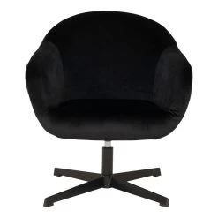 Giga Meubel Loungestoel Stof Zwart - Zithoogte 40,5cm -Fauteuilwinkel 1000069894 0101