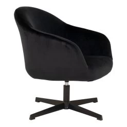 Giga Meubel Loungestoel Stof Zwart - Zithoogte 40,5cm -Fauteuilwinkel 1000069894 0102