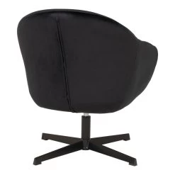 Giga Meubel Loungestoel Stof Zwart - Zithoogte 40,5cm -Fauteuilwinkel 1000069894 0103