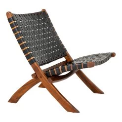 Giga Meubel Vouwstoel Leer Zwart - Vouwbaar - Stoel Perugia -Fauteuilwinkel 1000069898 0103