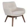 Giga Meubel Loungestoel Stof Zand/Bruin - Zithoogte 40cm -Fauteuilwinkel 1000069904