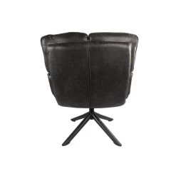 Giga Meubel Fauteuil Donkergrijs - Pu-Leer - Draaibaar - Fauteuil Victor -Fauteuilwinkel 1000072077 0103